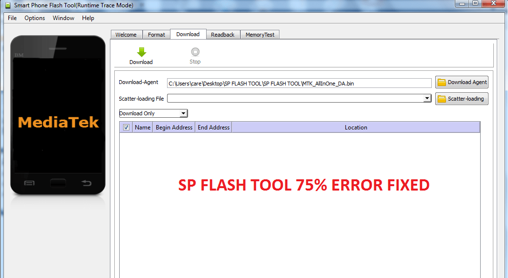 SP Flash Tools All Error 